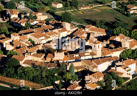 Frankreich, Alpes de Haute Provence, Quinson (Luftbild) Stockfoto