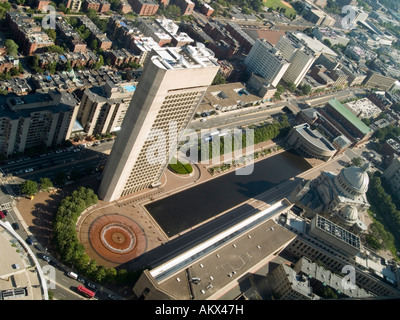 Ein Blick über die Stadt Boston von der Aussichtsplattform Skywalk im Prudential Center, Massachusetts, USA Stockfoto