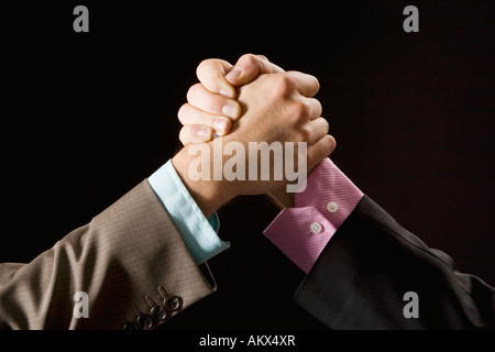 Handshake, close-up Stockfoto