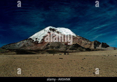 Vulkan Chimborazo mit 6310 m den höchsten Berg in Ecuador, Südamerika Stockfoto