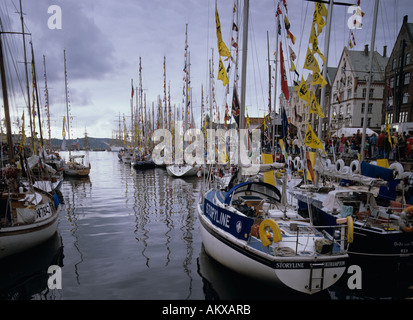 Tall Ships Race, Bergen Hafen Vågen, Norwegen Stockfoto