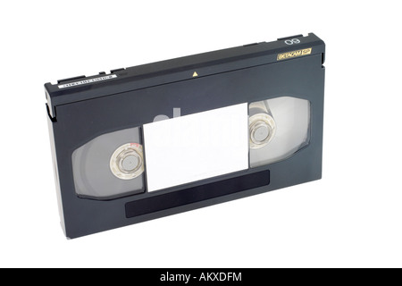 Betacam-Videokassette auf weißem Hintergrund Stockfoto