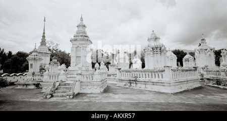 Thai Royal Friedhof im Wat Suan Dok aka Wat buppharam Chiang Mai in Thailand in Fernost Südostasien. orientalische Architektur Kunst historische Reisen Stockfoto