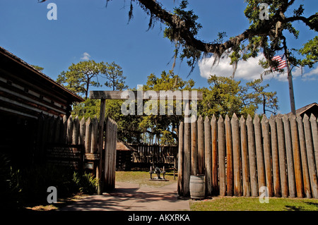 Orlando Florida Fort Weihnachten indische Seminolenkrieg Erholung Stockfoto