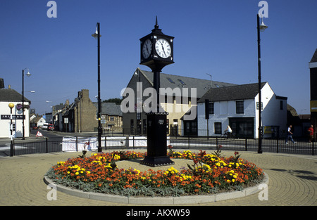 Jubilee Gardens und Uhr, Chatteris, Cambridgeshire, England, UK Stockfoto