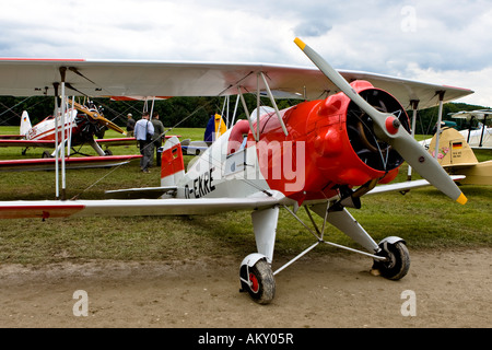 Buecker Jungmeister, Europas großer Vintage Flugzeug treffen auf der Hahnweide, Kirchheim-Teck, Baden Württemberg, Deutschland Stockfoto