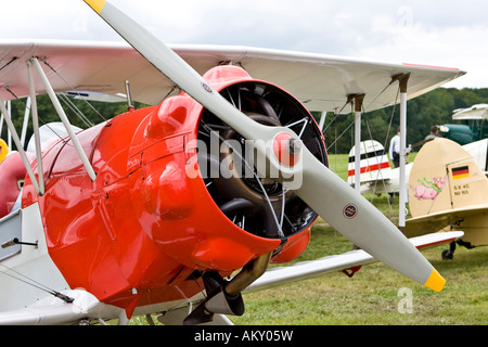 Buecker Jungmeister, Europas großer Vintage Flugzeug treffen auf der Hahnweide, Kirchheim-Teck, Baden Württemberg, Deutschland Stockfoto