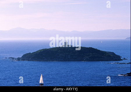 Frankreich, Var, Île des Embiez, Ile du Grand Rouveau Stockfoto