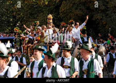 Traditionelle Eröffnung Parade, Oktoberfest, Münchner Bier Festival, Bayern, Deutschland Stockfoto