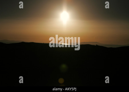 Sonnenuntergang über Isla Del Sol Lake Titicaca-Bolivien Stockfoto