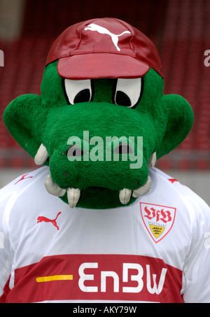 Maskottchen FRITZLE VfB Stuttgart Stockfoto