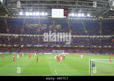 Millennium Stadium von Cardiff internationale Fußballspiel Welt Cup Qualifikation Wales V Polen Stockfoto