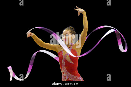 RG Irena RIZENSON ISR Rhythmus Gymnastik Stockfoto