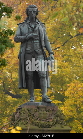 Statue von Schiller, Marbach, Baden-Württemberg, Deutschland Stockfoto