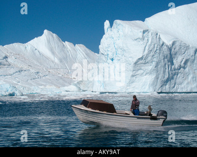 Westgrönland, Disko-Bucht, Ilulissat, Eisberge, Eisfjord einem Stockfoto