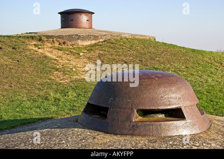 Schießständen bei Fort Vaux, Verdun, Lothringen, Frankreich Stockfoto