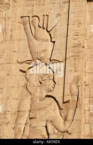 Horus-Tempel - der am besten erhaltenen Tempel-Anlage in Ägypten, Edfu, Ägypten Stockfoto