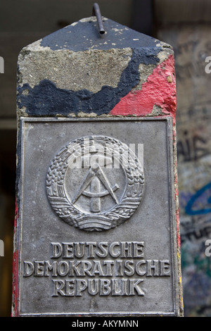 Original DDR-Grenzposten Stockfoto