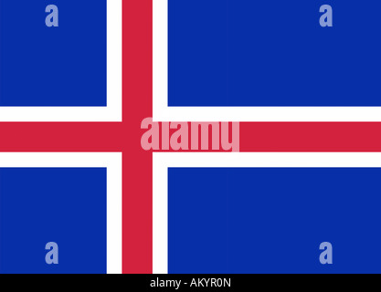 Die Flagge von Island - Grafik Stockfoto