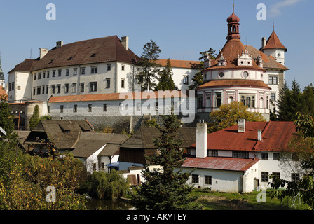 Historische alte Stadt Jindrichuv Hradec, Neuhaus, Süd-Böhmen, Tschechische Republik Stockfoto