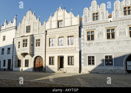 Historischen alten Stadt von Slavonice, Süd-Mähren, Tschechische Republik Stockfoto