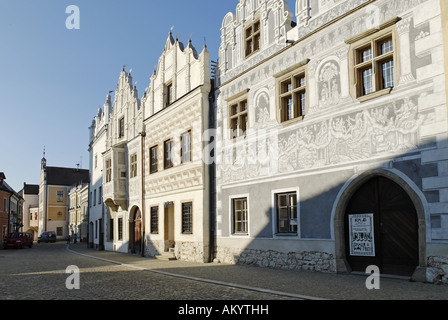 Historischen alten Stadt von Slavonice, Süd-Mähren, Tschechische Republik Stockfoto