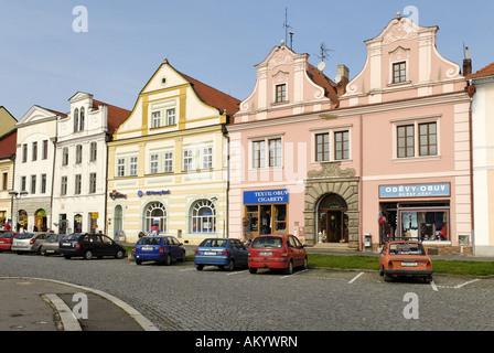 Historische alte Stadt Stříbro, Westböhmen, Tschechische Republik Stockfoto