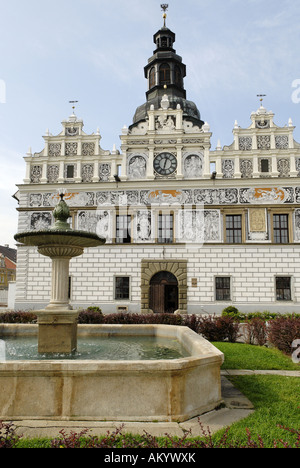 Historische alte Stadt Stříbro, Westböhmen, Tschechische Republik Stockfoto