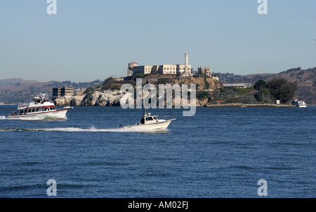Die Insel Alcatraz, ein Gefängnis vor San Francisco, Kalifornien, USA Stockfoto