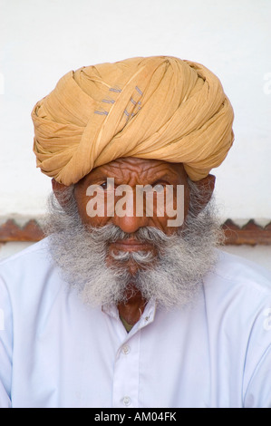 Rajasthani Musiker im Mehrangharh Fort in Jodhpur, Rajasthan, Indien. Stockfoto
