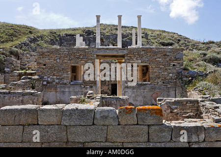 Haus von Hermes, Delos, Griechenland Stockfoto