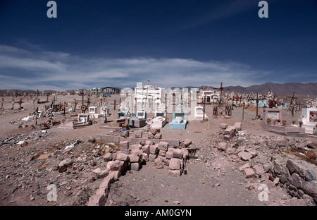 Friedhof in Mamina, Atacamawüste, Chile Stockfoto