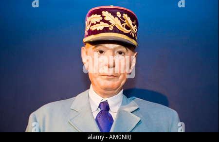 Charles André Joseph Marie de Gaulle als eine Wachsfigur Wachsfigurenkabinett von Prag Tschechien Stockfoto