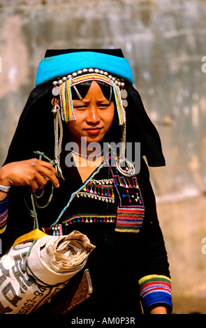 Laos, Louang Namtha, Iko Stamm Stockfoto