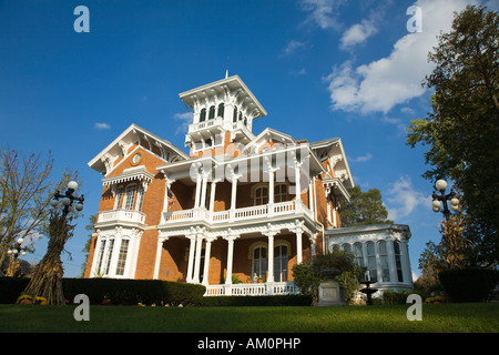 ILLINOIS Galena Exterieur des Belvedere Mansion viktorianischen Haus erbaut 1857 Witwen zu Fuß Veranda Stockfoto