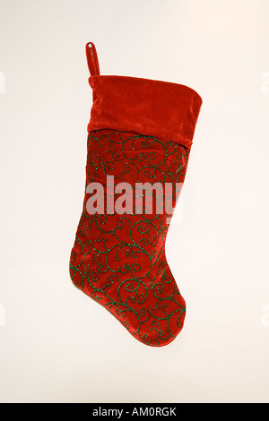 Weihnachts-Strumpf hängen leer Stockfoto