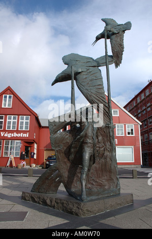 Nólsoyar Páll Denkmal in Tórshavn auf den Färöern Stockfoto