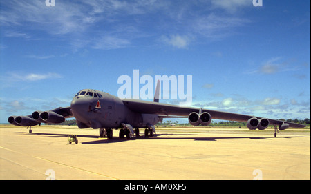 Boeing-B52-Bomber eingesetzt, um British Indian Ocean Territories Diego Garcia Stockfoto