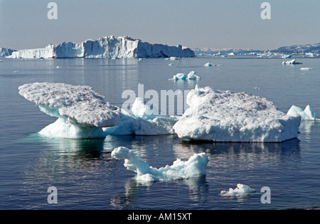 Eisberge, Diskobucht, Jacobshavn Eisfjord, Grönland Stockfoto