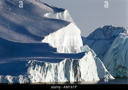 Eisberge, Diskobucht, Jacobshavner Eisfjord, Grönland Stockfoto