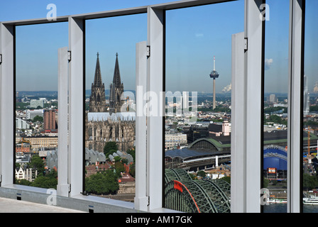 Blick vom LVR Turm Köln, Nordrhein-Westfalen, Deutschland Stockfoto