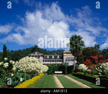 Residenz des Präsidenten botanischen Gärten Port Of Spain Trinidad Caribbean Stockfoto