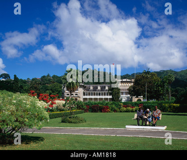 Residenz des Präsidenten botanischen Gärten Port Of Spain Trinidad Caribbean Stockfoto