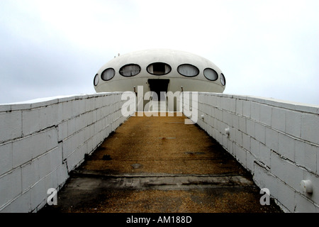 Haus gebaut, auszusehen wie ein Raumschiff Pensacola Beach Florida USA Stockfoto