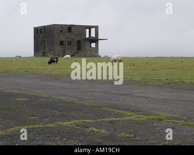 Davidstow Moor Flugplatz Watch Büro verlassenen von VIII th U.S. Army Air Force Einheiten und RAF Geschwader 1942 1945 verwendet Stockfoto