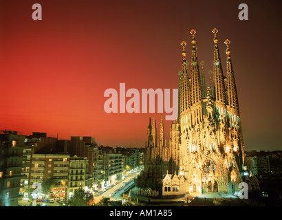 Tempel der Sagrada Familia von Gaudi in Barcelona-Katalonien-Spanien Stockfoto