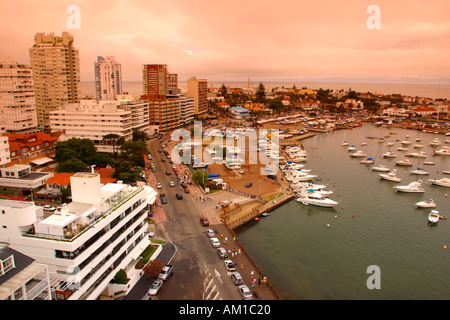 Blick auf Marina Punta del Este-Uruguay Stockfoto