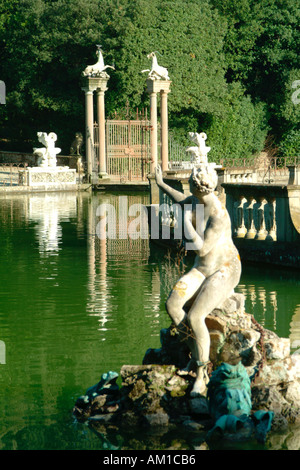 Statue in den Boboli-Gärten-Florenz-Italien Stockfoto