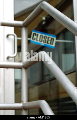 Geschlossene Schild am Diner Old Orchard Beach, Maine Stockfoto