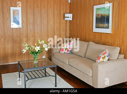 Retro-Wohnzimmer Interieur Stockfoto